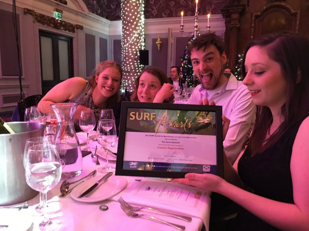 Ailsa with Stove team at Surf Awards dinner 2016